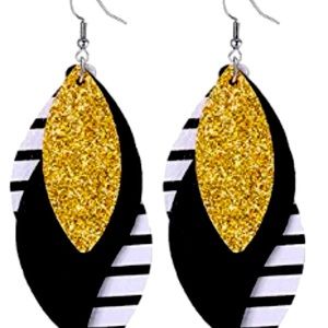 Earring Bundle! 3 for $9. Faux-leather, NWOT. French wires, Hypoallergenic!